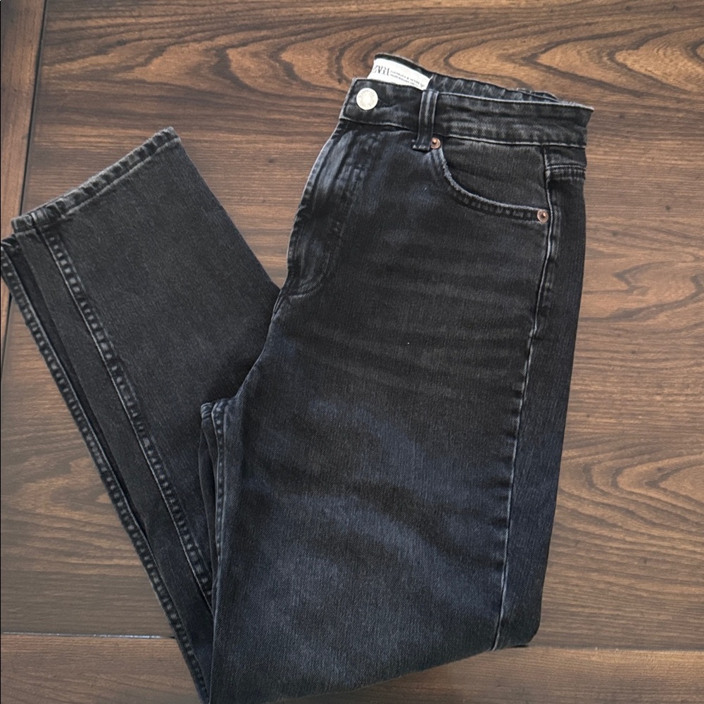 Zara Black Denim Jeans, Size 8/40